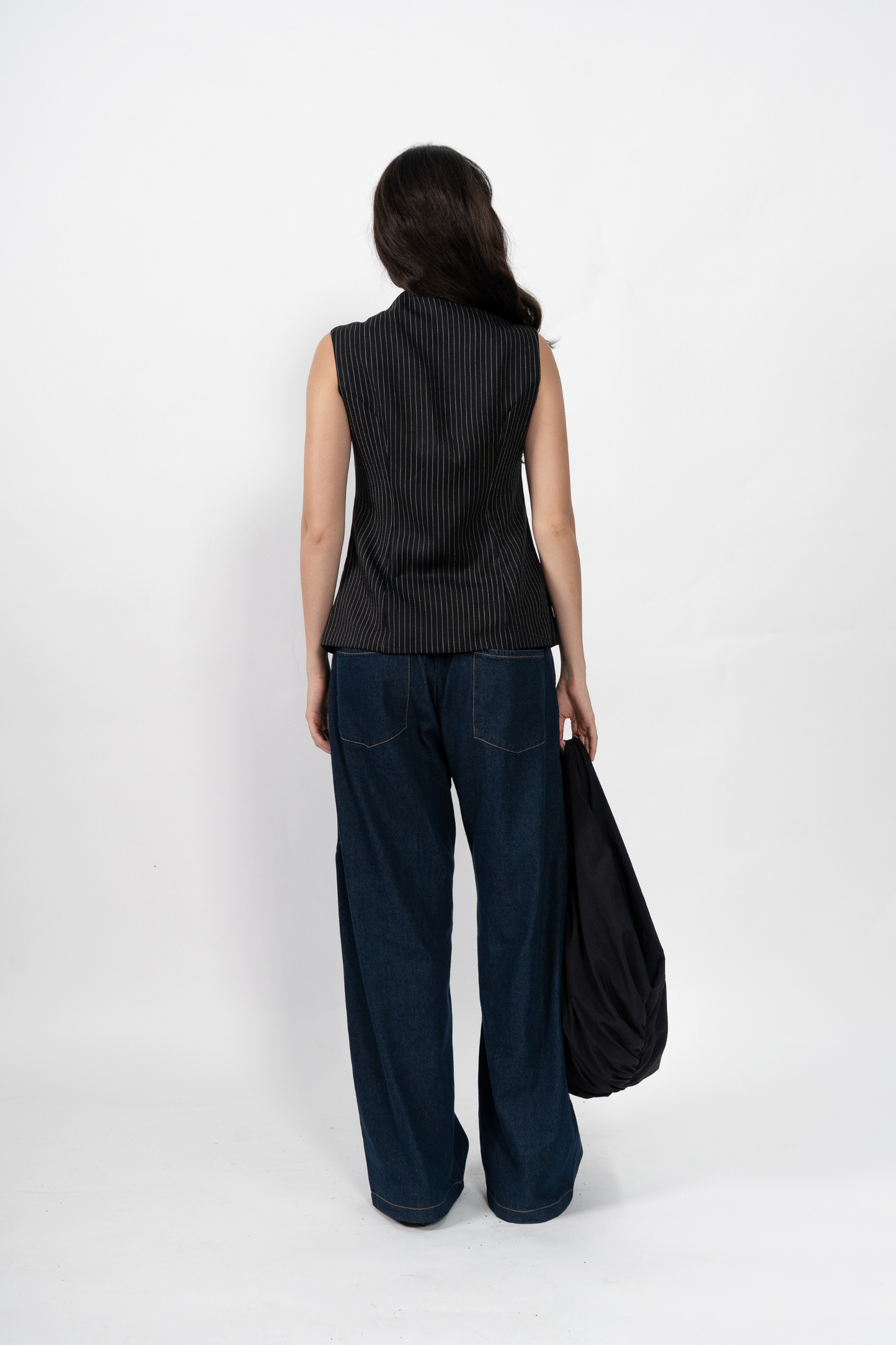 Vanka Vest - Black Stripes