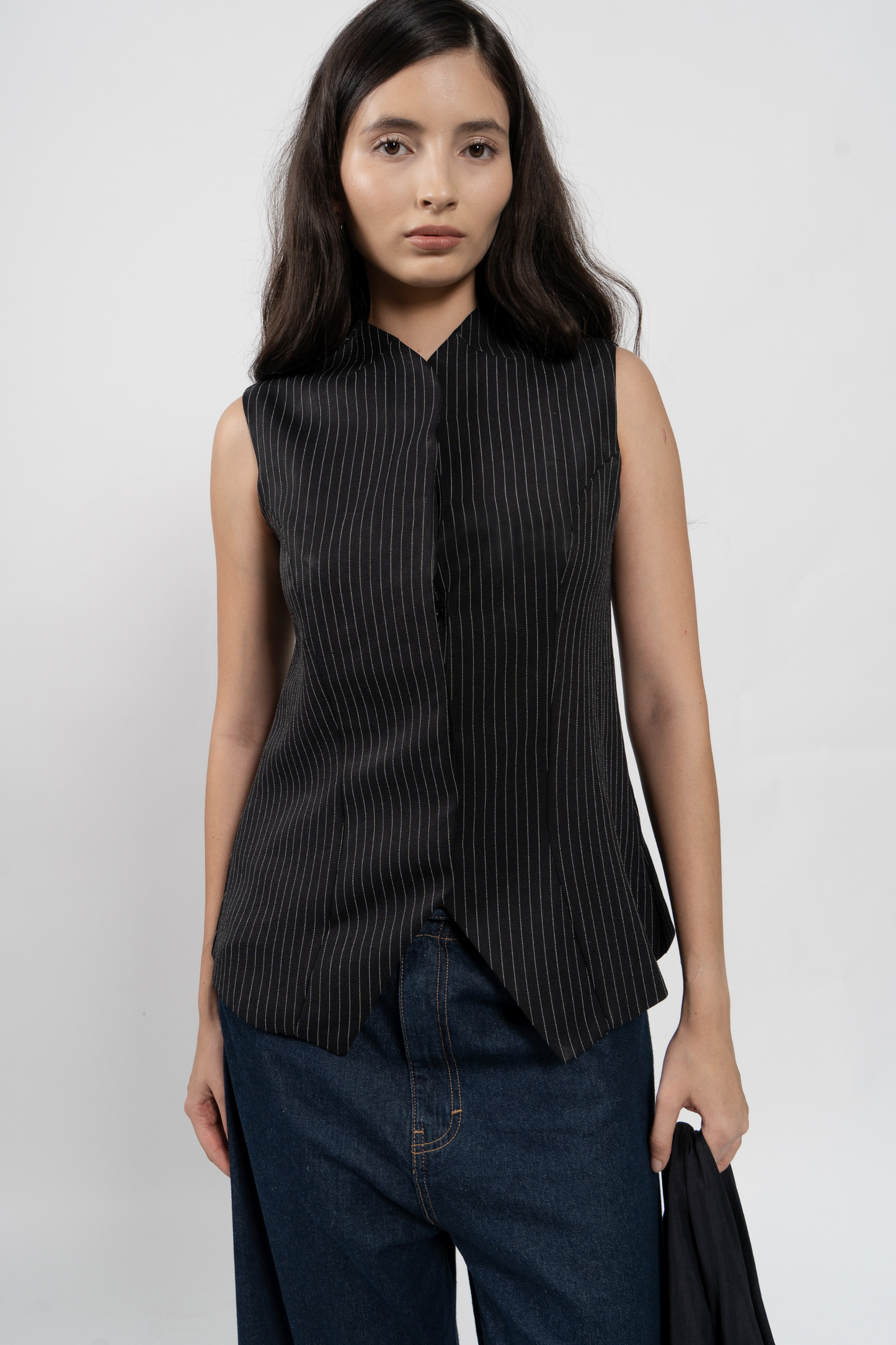 Vanka Vest - Black Stripes