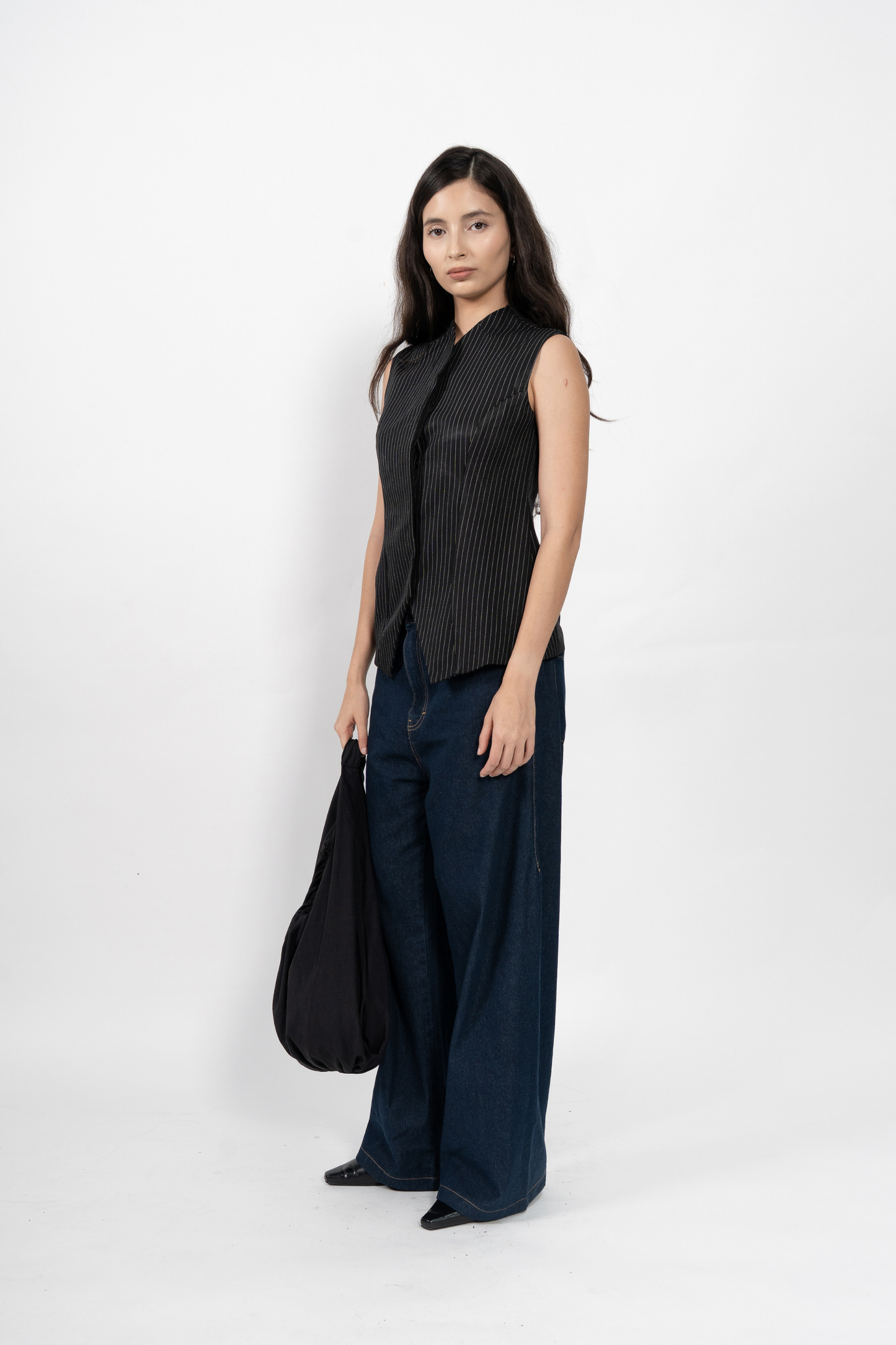 Vanka Vest - Black Stripes
