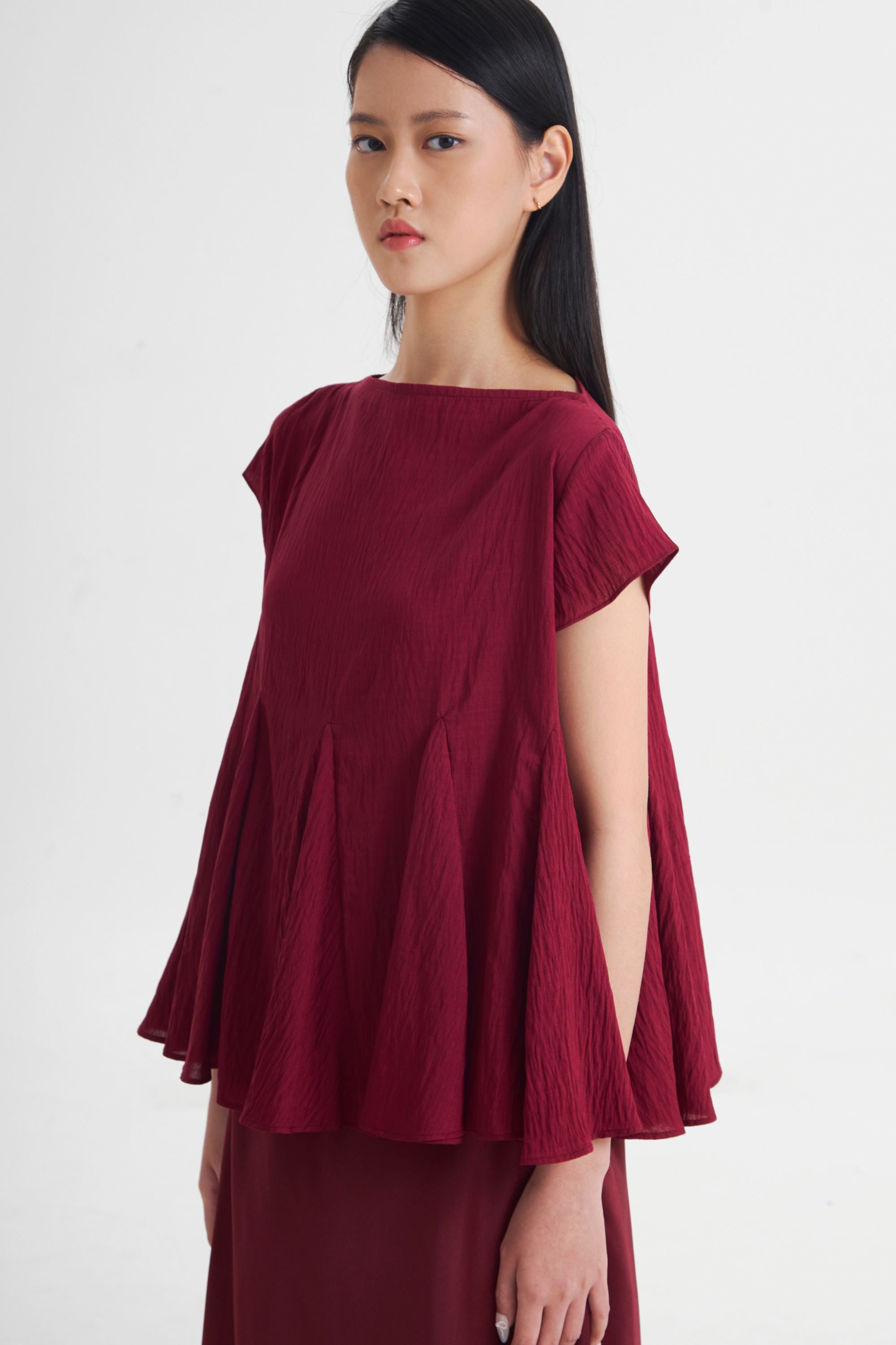Gauri Top - Crimson Red – Yourpafon