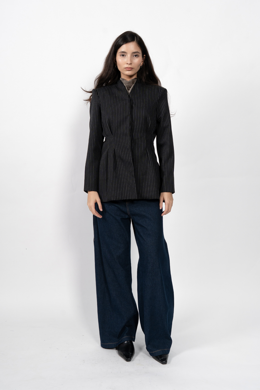 Trudy Top - Black Stripes