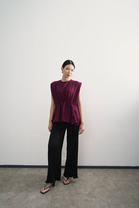 Malvi Top - Maroon