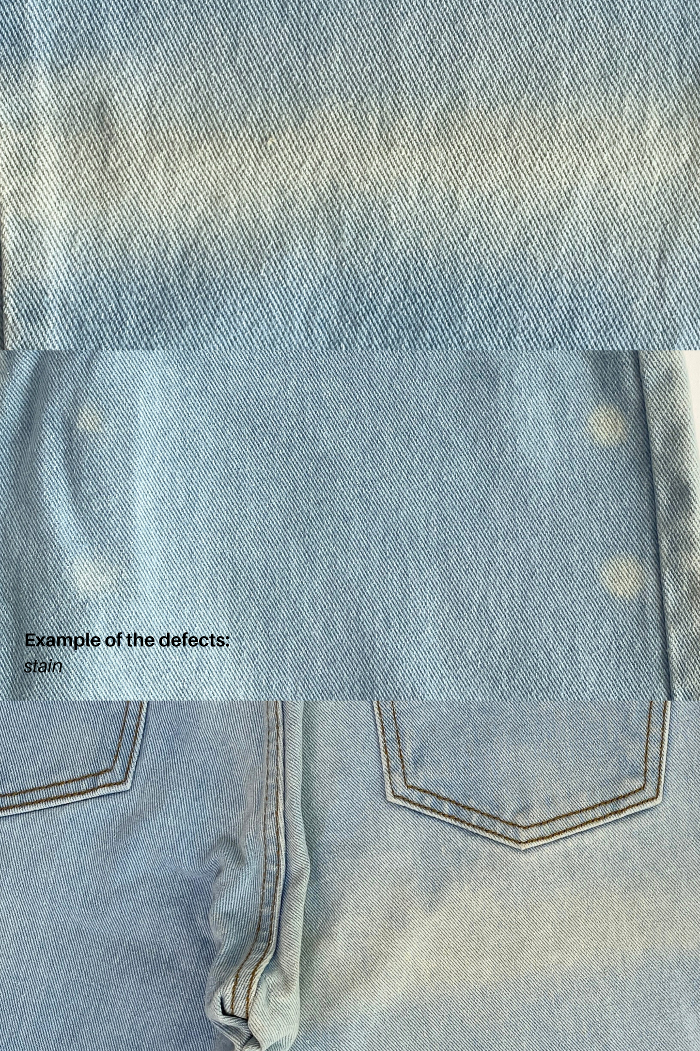 MAJOR DEFECT SALE Straight Leg Jeans - Light Blue