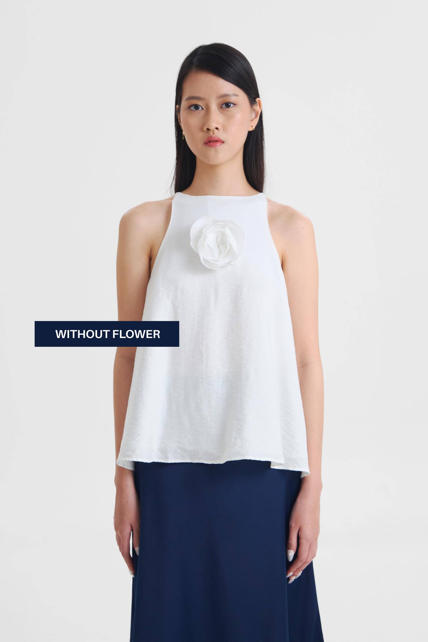 DEFECT SALE Jenna Top - No Flower Broken White