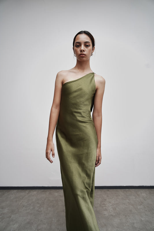 Celie Dress - Moss Green