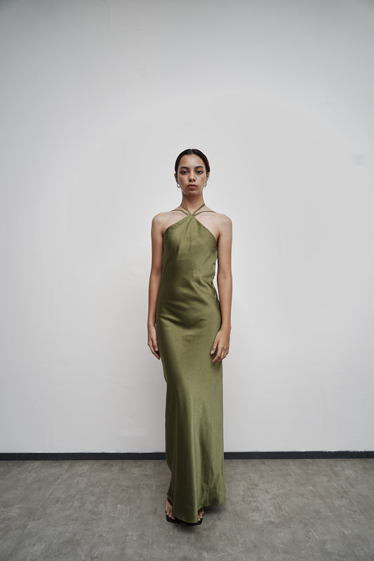 Gene Dress - Moss Green