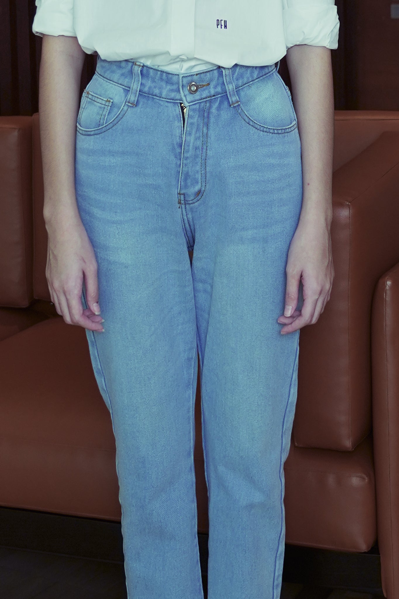 Ankle Length Jeans - Light Blue