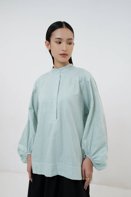 Dianne Top - Mint Stripes