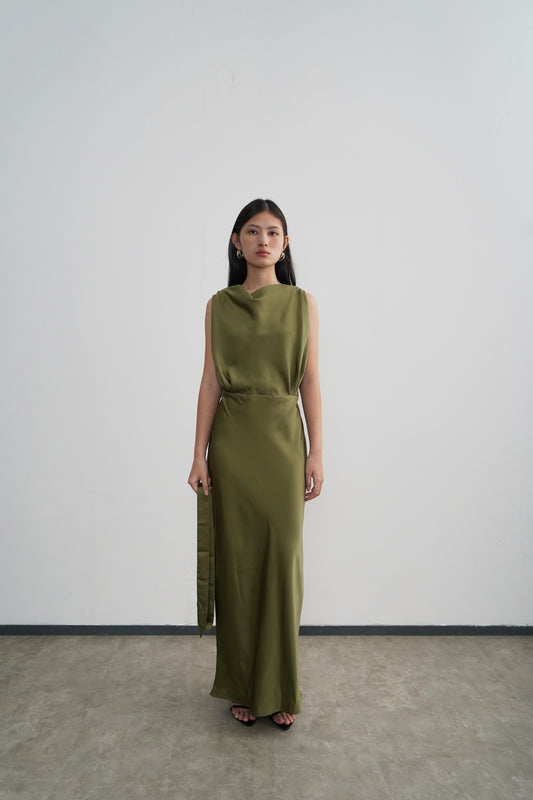 Neva Dress - Moss Green