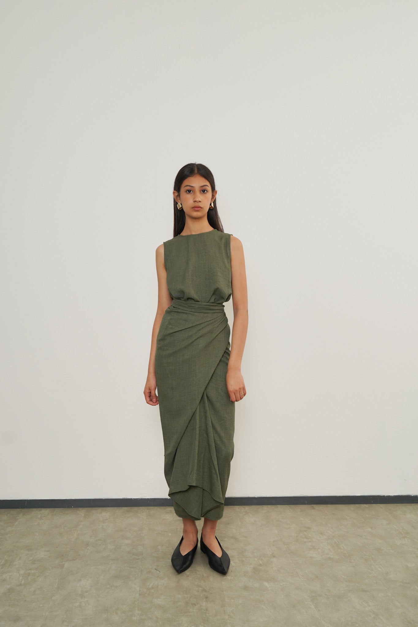 Eleya Dress - Moss Green