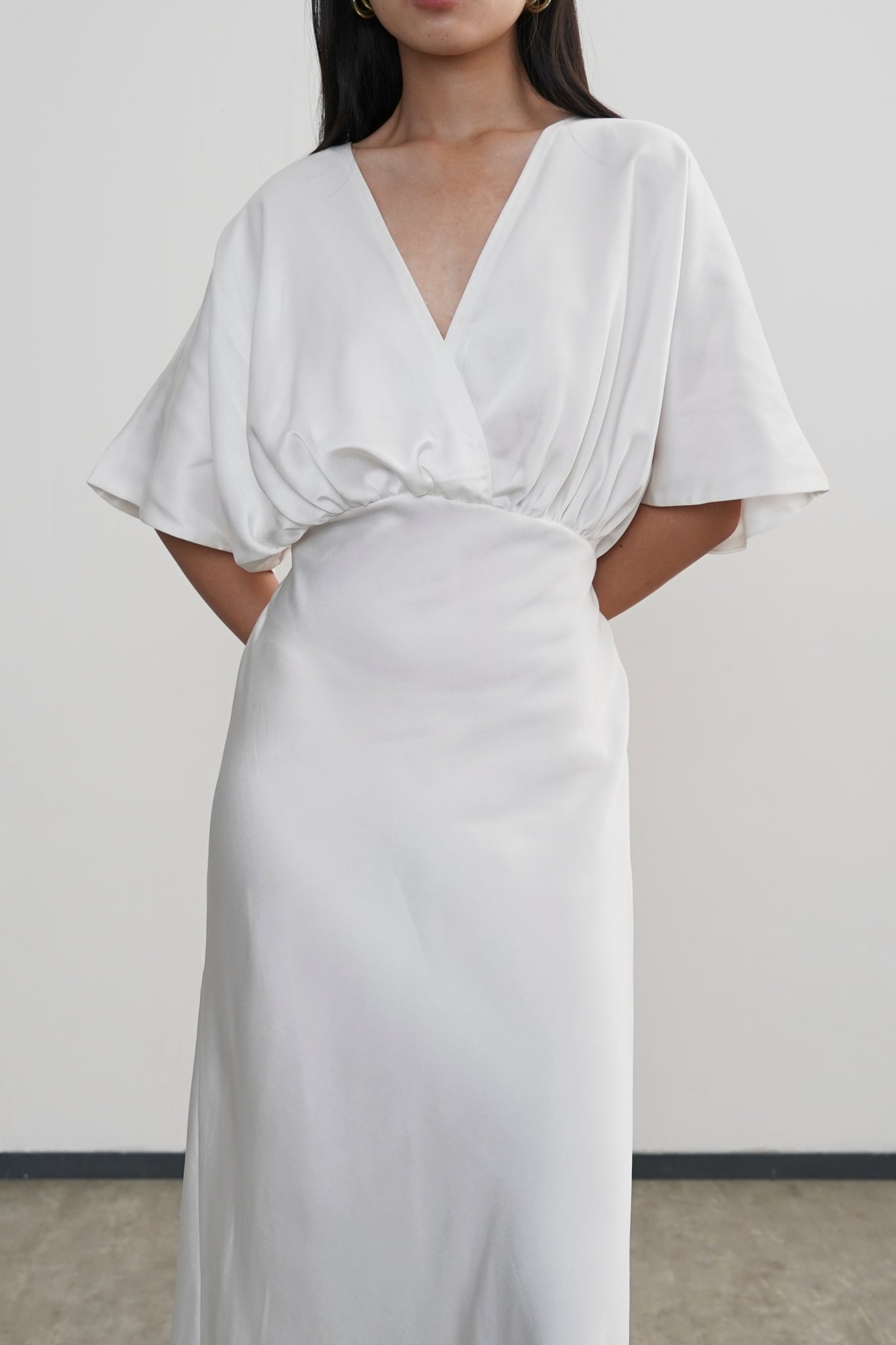 Midi-Length Lily Dress - Broken White