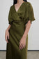 Midi Length Lily Dress - Moss Green