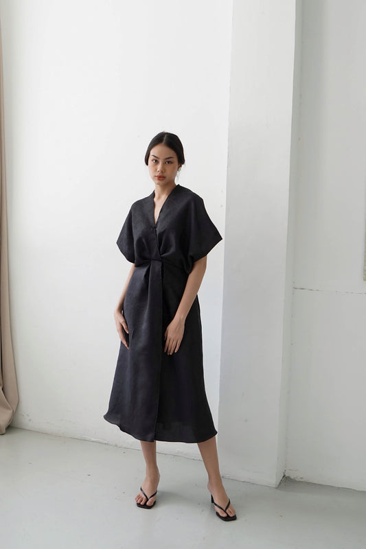 Giko Textured Dress - Black