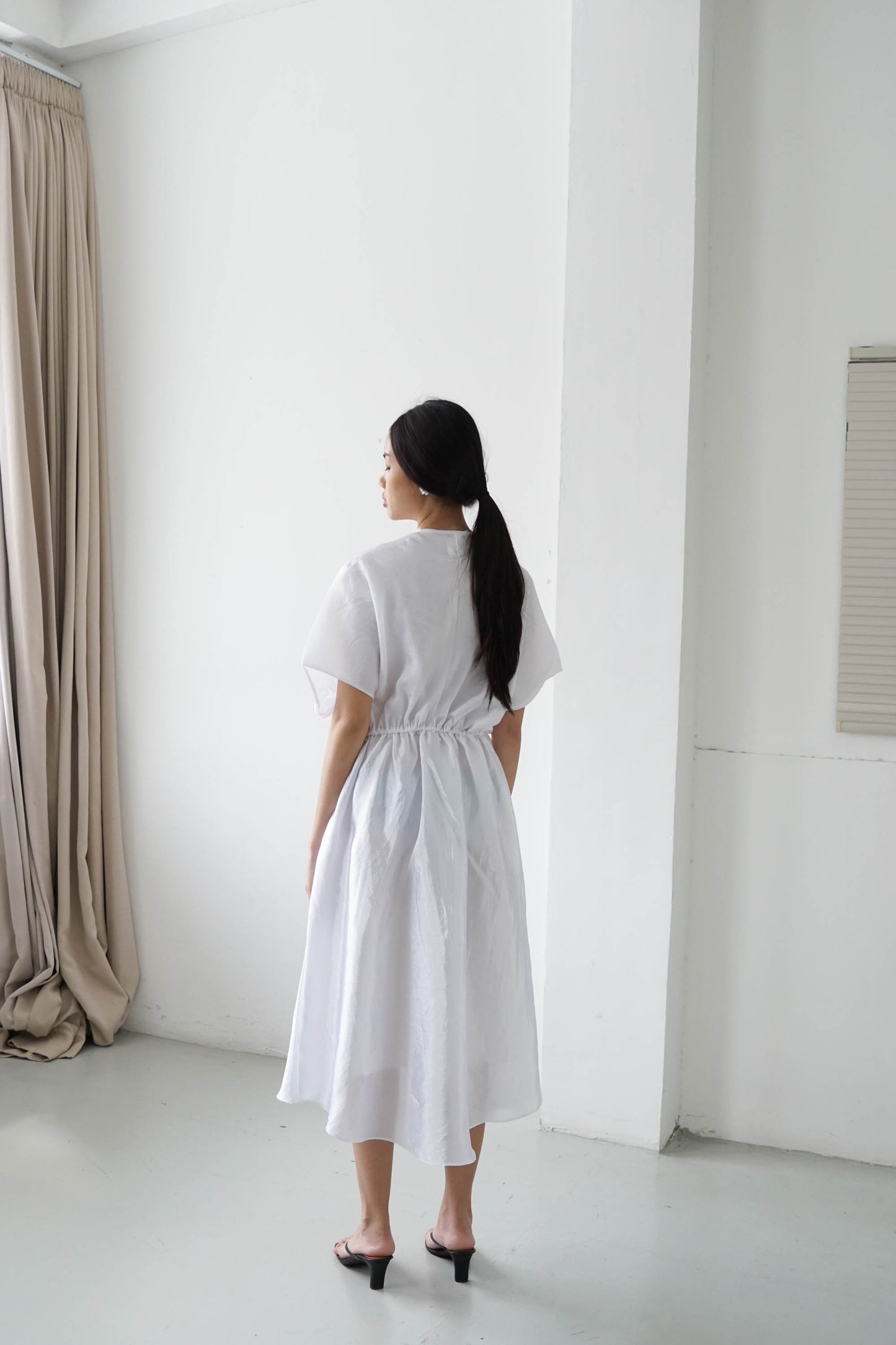 Giko Textured Dress - White