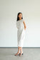 Akina Dress in Loose Linen - Broken White