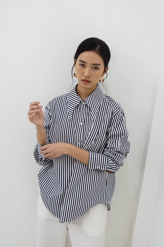 Millie Shirt - Black Stripes