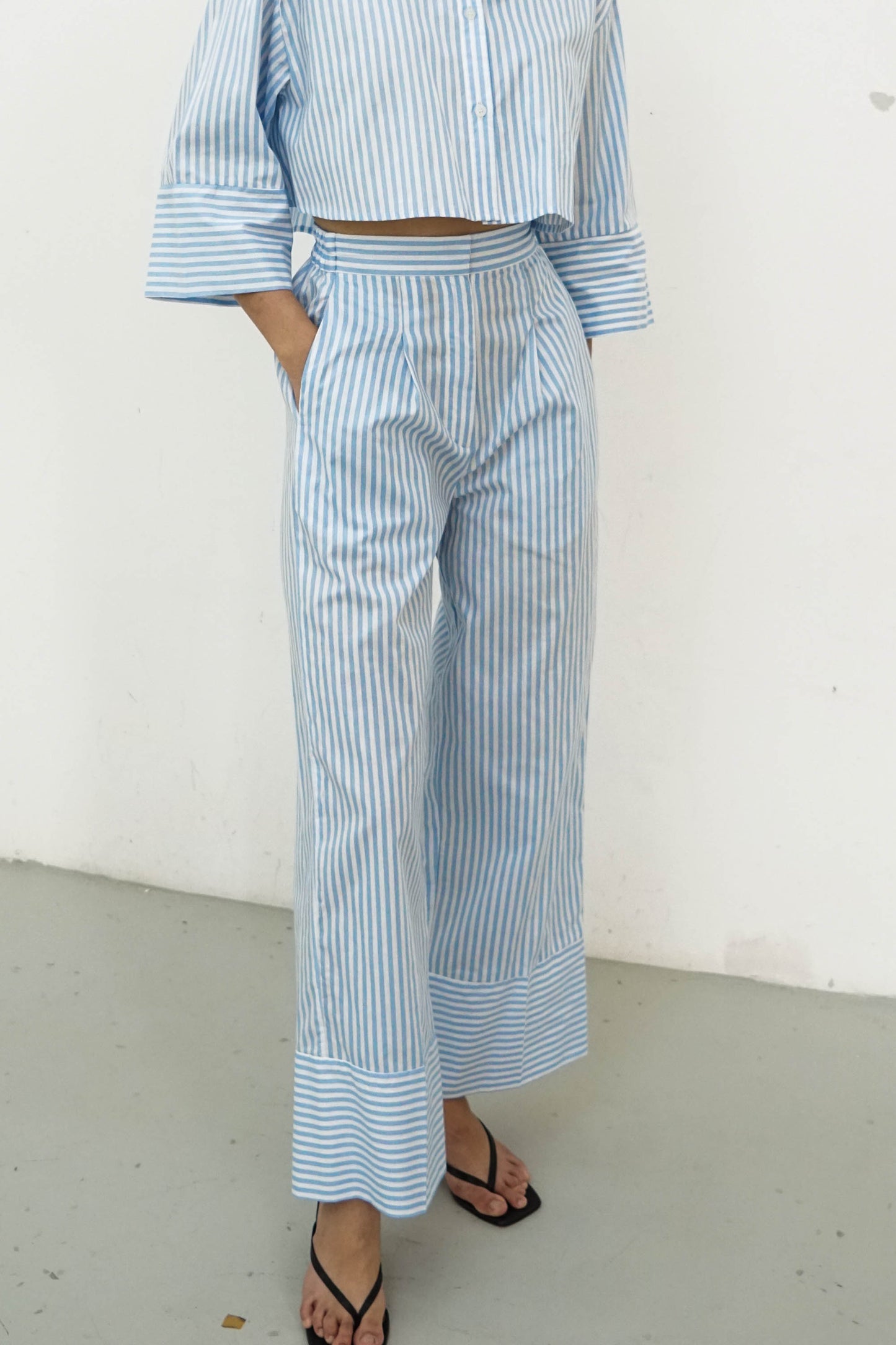 Millie Pants - Blue Stripes