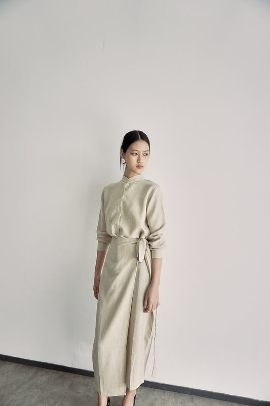 Sada Linen Dress - Cream