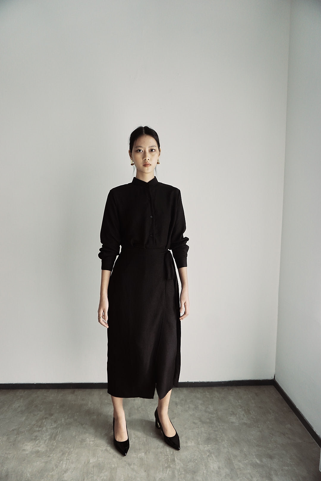 Sada Linen Dress - Black