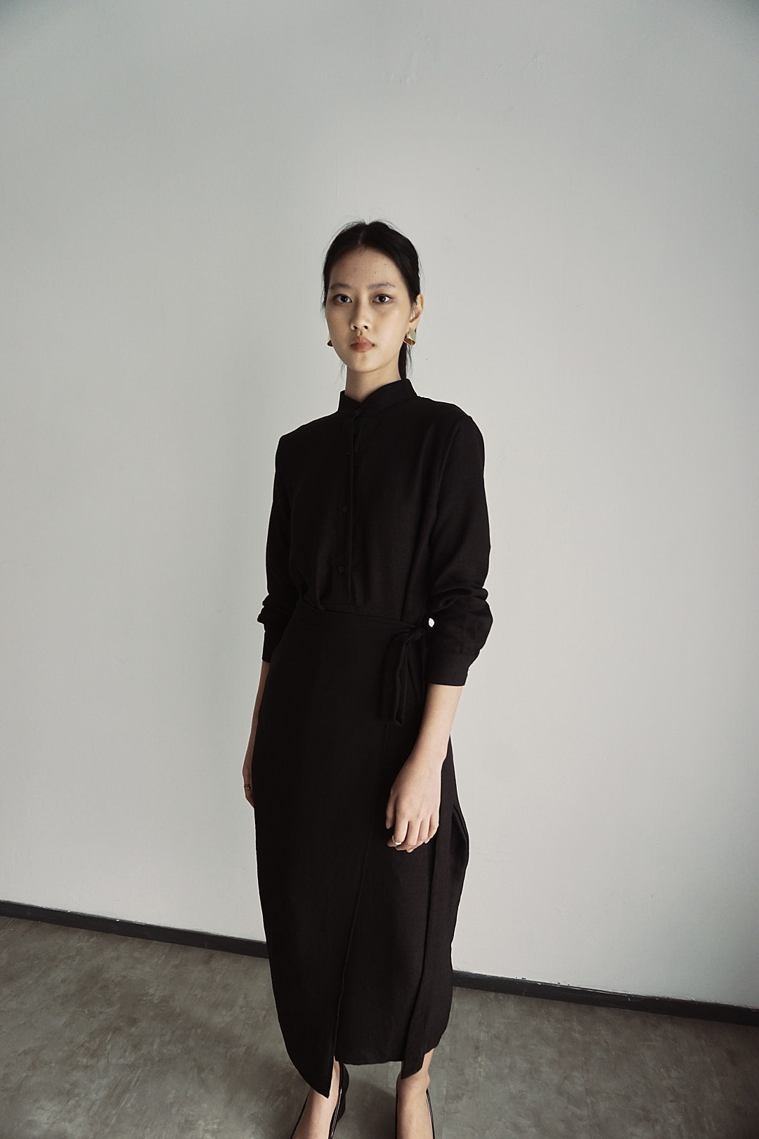 Sada Linen Dress - Black