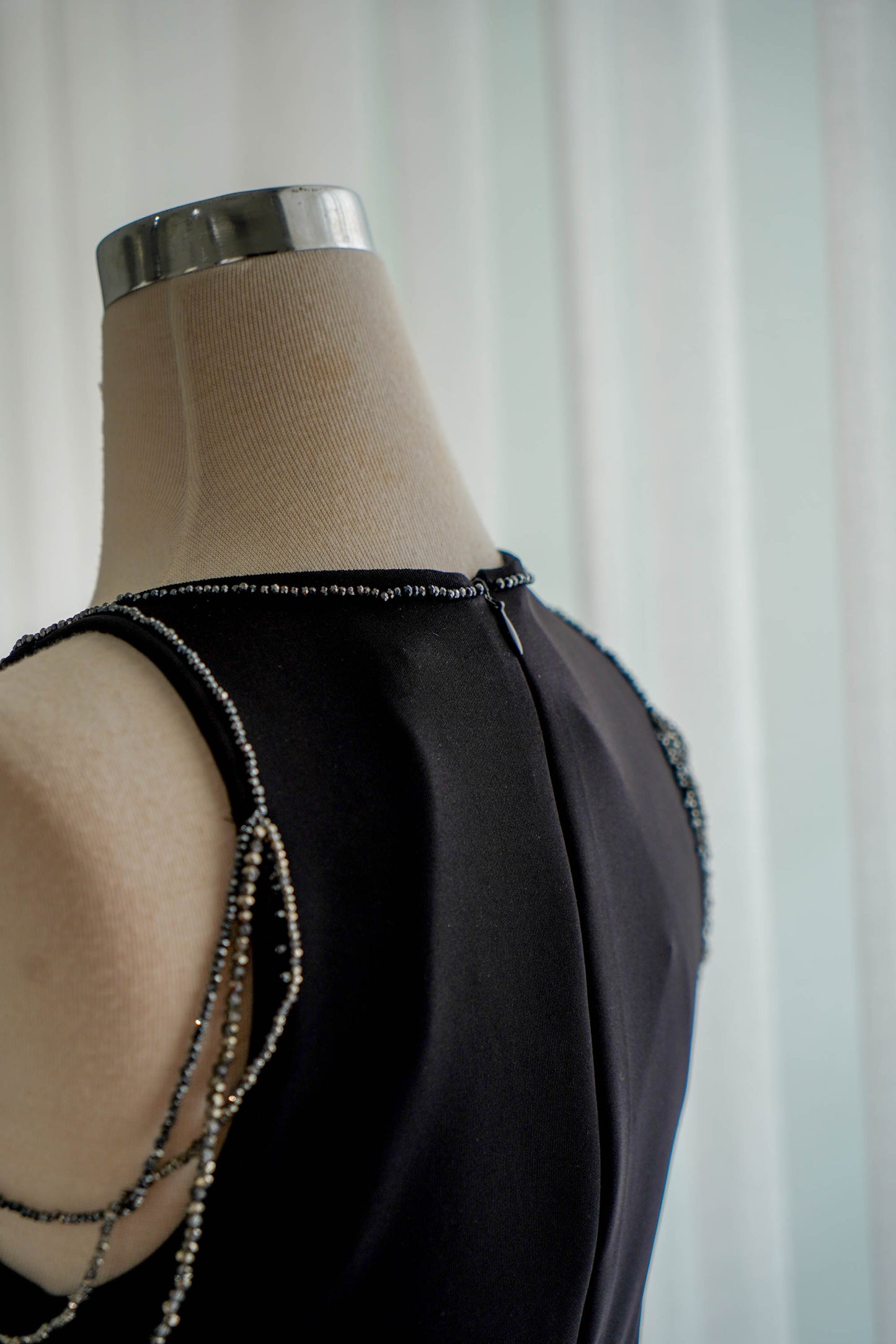 Amelie Dress w Beads - Black