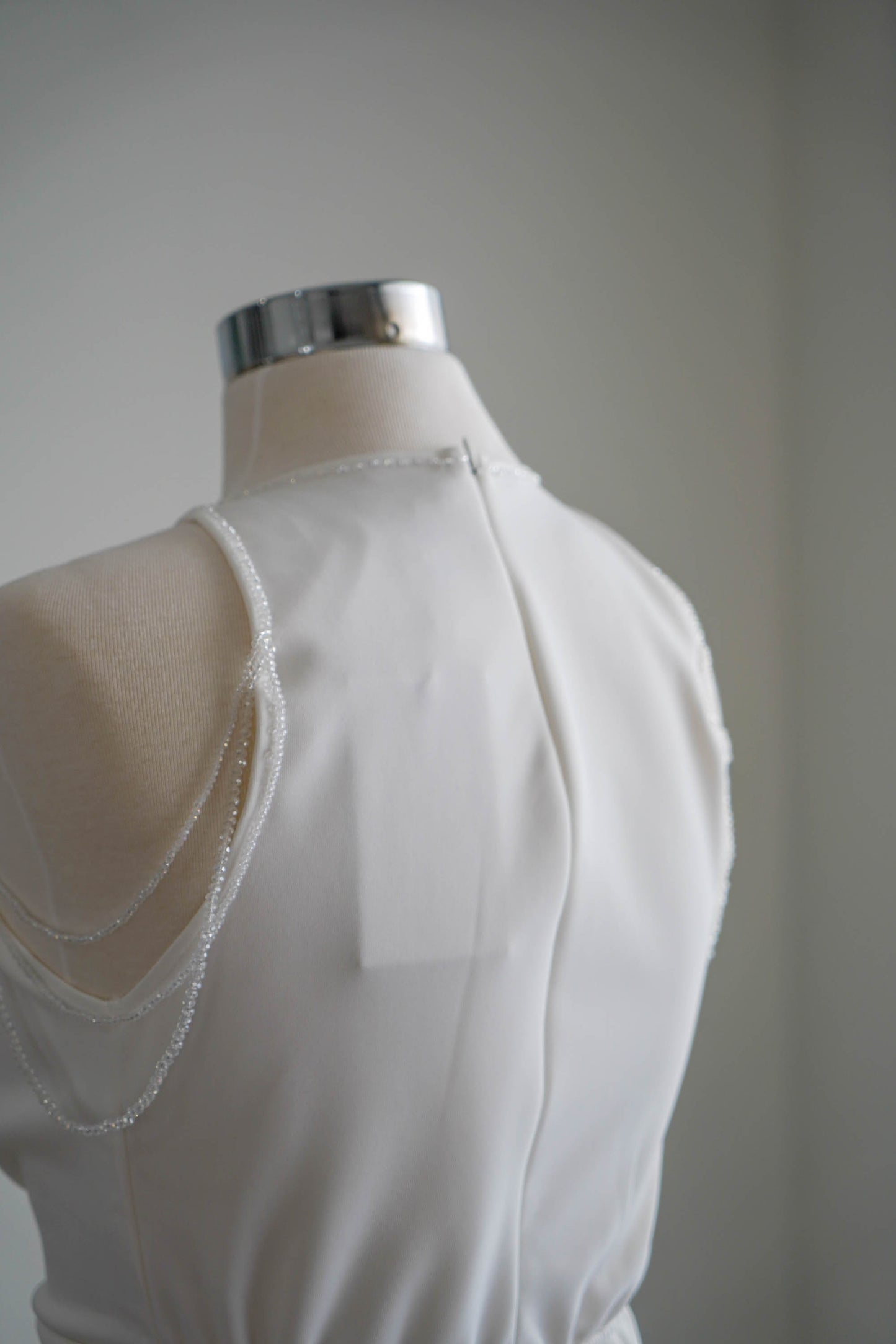 Amelie Dress w Beads - Broken White