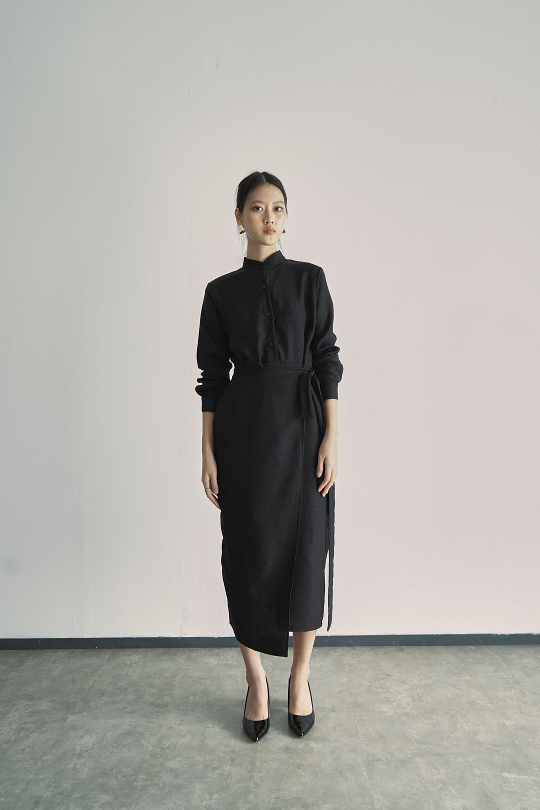 Sada Linen Dress - Black