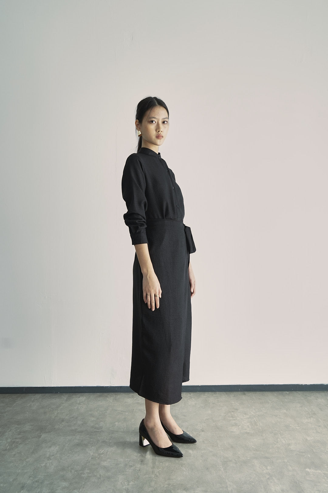 Sada Linen Dress - Black