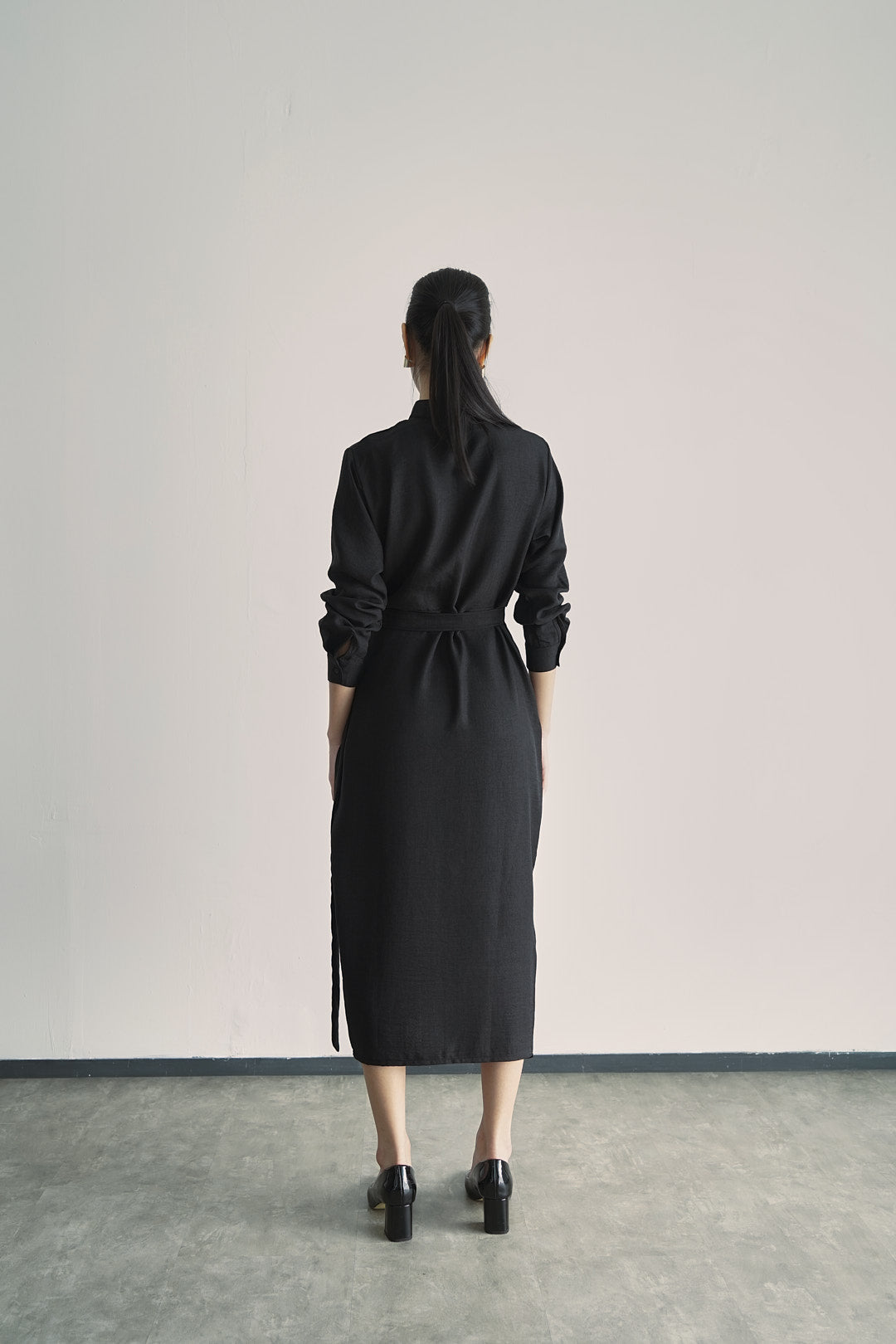 Sada Linen Dress - Black